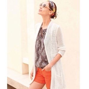 Anthropologie {Angel of the North} | White Open Cardigan